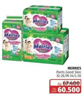 Promo Harga Merries Pants Good Skin M34, XL26, L30 26 pcs - Lotte Grosir