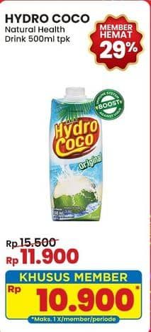 Promo Harga Hydro Coco Minuman Kelapa Original 500 ml - Indomaret