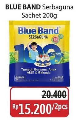 Promo Harga Blue Band Margarine Serbaguna 200 gr - Alfamidi