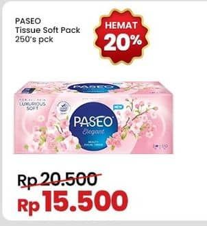 Promo Harga Paseo Facial Tissue Elegant 250 sheet - Indomaret