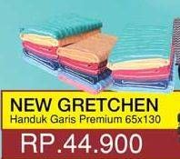 Promo Harga NEW GRETCHEN Handuk Mandi Garis Premium 65x130  - Yogya