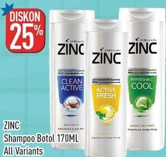 Promo Harga Zinc Shampoo All Variants 170 ml - Hypermart