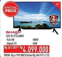 Promo Harga SHARP 2T-C42BD1i | LED TV 42"  - Hypermart