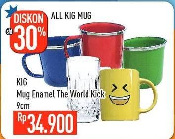 Promo Harga KIG Mug Enamel The World Kick  - Hypermart