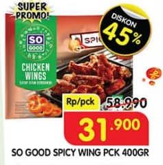 Promo Harga So Good Spicy Wing 400 gr - Superindo
