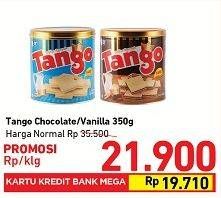 Promo Harga TANGO Wafer Chocolate, Vanilla Milk 350 gr - Carrefour