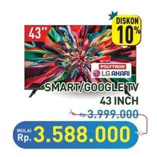 Promo Harga Polytron/LG/Akari Smart/Google TV 43 Inch  - Hypermart