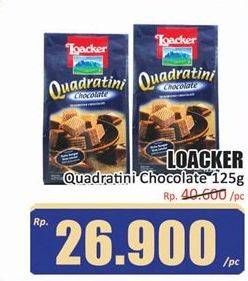 Promo Harga Loacker Quadratini Wafer Chocolate 125 gr - Hari Hari