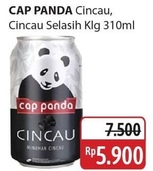Promo Harga Cap Panda Minuman Kesehatan Cincau, Cincau Selasih 310 ml - Alfamidi