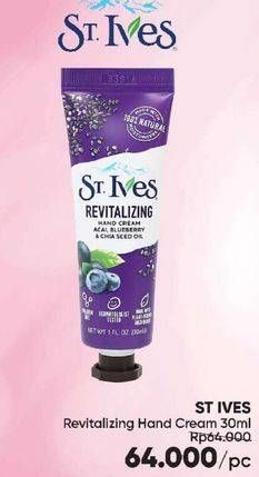 Promo Harga ST IVES Hand Cream Revitalizing Acai, Blueberry Chia Seed Oil 30 ml - Guardian