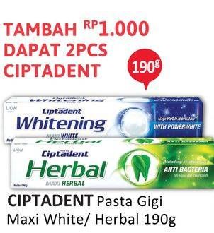 CIPTADENT Pasta Gigi Maxi White/ Herbal 190 g