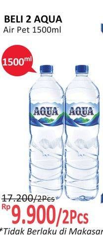 Promo Harga AQUA Air Mineral 1500 ml - Alfamidi