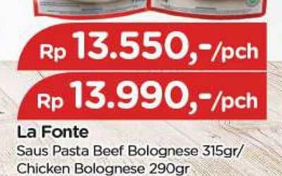 Promo Harga La Fonte Saus Pasta Bolognese 315 gr - TIP TOP