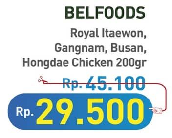 Promo Harga Belfoods Royal Ayam Goreng Ala Korea Itaewon Chicken, Gangnam Chicken, Busan Chicken, Hongdae Chicken 200 gr - Hypermart