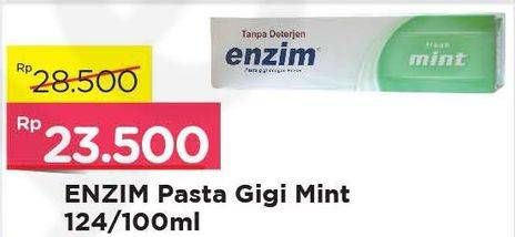 Promo Harga ENZIM Pasta Gigi Mint 124ml/100ml  - Alfamart