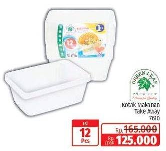 Promo Harga GREEN LEAF Kotak Makan Fresh 7610 12 pcs - Lotte Grosir