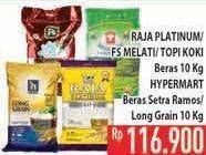 Promo Harga Raja Platinum/ FS Melati/ Topi Koki/ Hypermart Beras 10kg  - Hypermart