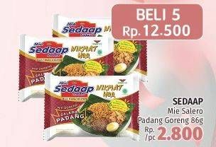 Promo Harga SEDAAP Mie Goreng Salero Padang per 5 pcs 86 gr - LotteMart