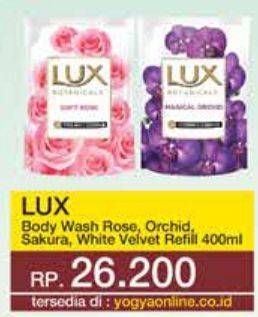 Promo Harga LUX Botanicals Body Wash Camellia White, Magical Orchid, Sakura Bloom, Velvet Jasmine 400 ml - Yogya