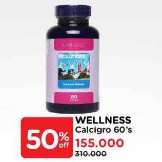 Promo Harga Wellness Calcigro 60 pcs - Watsons