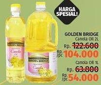 Promo Harga GOLDEN BRIDGE Canola Oil 1000 ml - LotteMart