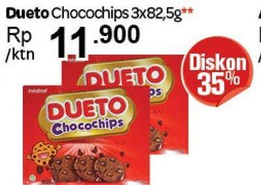 Promo Harga DUETO Chocochips per 3 pouch 82 gr - Carrefour