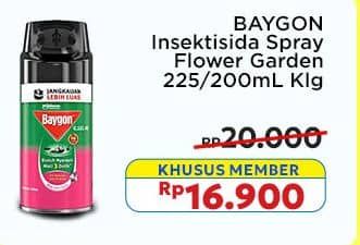 Promo Harga Baygon Insektisida Spray Flower Garden 200 ml - Indomaret