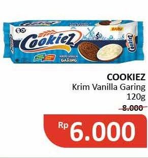 Promo Harga COOKIEZ Cream Biscuit Vanilla 120 gr - Alfamidi