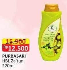 Promo Harga Purbasari Hand Body Lotion Zaitun 220 ml - Alfamart