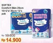 Promo Harga Softex Comfort Slim 29cm, 36cm 13 pcs - Indomaret