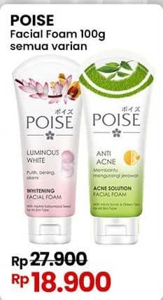 Promo Harga Poise Facial Foam All Variants 100 gr - Indomaret