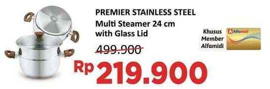 Promo Harga Multi Steamer 24cm with Glass Lid  - Alfamidi
