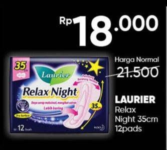 Promo Harga Laurier Relax Night 35cm 12 pcs - Guardian