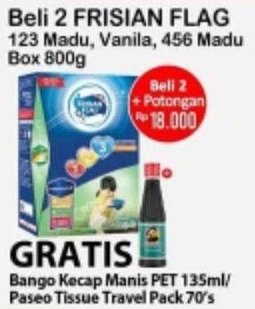 Promo Harga FRISIAN FLAG 123 Jelajah / 456 Karya Madu, Vanilla per 2 box 800 gr - Alfamart