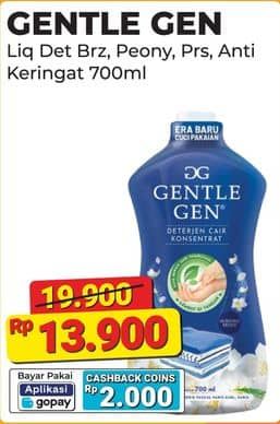 Promo Harga Gentle Gen Deterjen Morning Breeze, French Peony, Parisienne Garden, Anti Keringat 700 ml - Alfamart