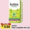 Promo Harga Kotex Fresh Liners Longer & Wider Scented Aloevera 32 pcs - Alfamart