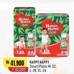 Promo Harga Happy Nappy Smart Pantz Diaper XL24, M32, L28 24 pcs - Alfamart