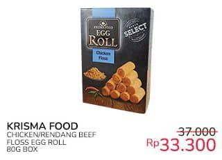 Promo Harga Krisma Food Egg Roll Chicken Floss, Rendang Beef Floss 80 gr - Indomaret