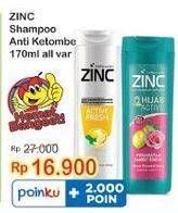 Promo Harga ZINC Shampoo All Variants 170 ml - Indomaret