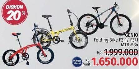 Promo Harga GENIO Folding bike  - LotteMart