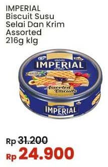 Promo Harga Imperial Biscuit Susu Selai Dan Krim Assorted 216 gr - Indomaret