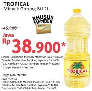 Promo Harga Tropical Minyak Goreng 1000 ml - Alfamidi