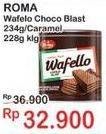 Promo Harga ROMA Wafello Butter Caramel, Choco Blast 228 gr - Indomaret