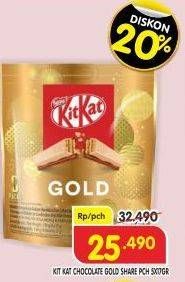 Promo Harga KIT KAT Chocolate 2 Fingers Gold Share per 5 pcs 17 gr - Superindo