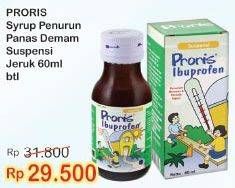 Promo Harga PRORIS Syrup Penurun Demam Suspensi Jeruk 60 ml - Indomaret