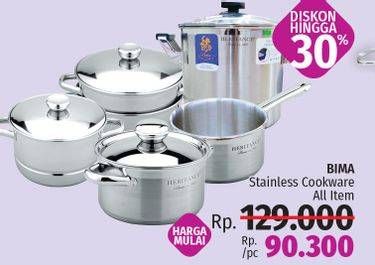 Promo Harga BIMA Stainless Cookware  - LotteMart