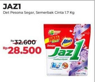 Promo Harga Attack Jaz1 Detergent Powder Semerbak Cinta, Pesona Segar 1700 gr - Alfamart