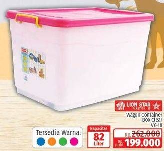 Promo Harga Lion Star Wagon Container VC-18 82000 ml - Lotte Grosir