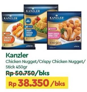 Promo Harga Kanzler Chicken Nugget Original, Crispy, Stick Crispy 450 gr - TIP TOP