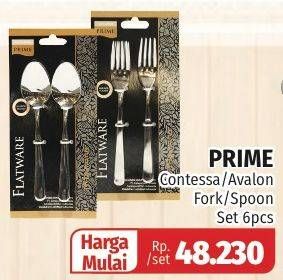 Promo Harga PRIME Contessa/ Avalon Spoon, Fok Set 6 pcs - Lotte Grosir